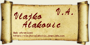 Vlajko Alaković vizit kartica
